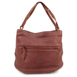 Saco Tote em couro Anagram LOEWE Saco de ombro Bordeaux
