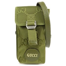 GUCCI Off The Grid Borsa a spalla in nylon Borsa crossbody Verde 696018