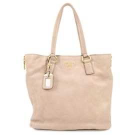 Borsa Tote in pelle con logo PRADA Borsa a spalla Rosa