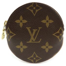 Louis Vuitton Monogram Porte Monnaie Rond Coin Case Brown M61926