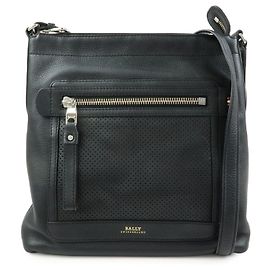 BALLY Borsa a tracolla in pelle traforata Borsa crossbody Nero Rosso