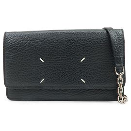 Maison Martin Margiela Borsa a tracolla portafoglio con catena in pelle Four-Stitch Maison Margiela Nero