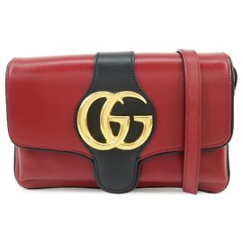 Borsa a tracolla e spalla GUCCI Double G Arli in pelle Rossa 550129