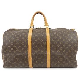 Louis Vuitton Monogram Keep All 55 Boston Bag Hand Bag Brown M41424