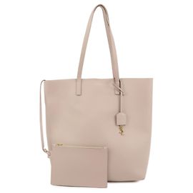 Autre Marque SAINT LAURENT PARIS Casandra Leder Tote Bag Schultertasche Pink Beige