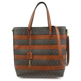 Autre Marque SAINT LAURENT PARIS Le Monogramme Toy Shopping Bag Borsa Tote in PVC e pelle