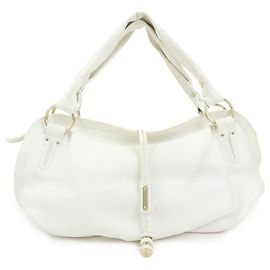 Céline Celine Bittersweet Schultertasche aus Leder, Handtasche, Hobo-Bag, White