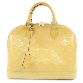 Borsa a mano Louis Vuitton Monogram Vernis Alma PM Rose Florentins M91614
