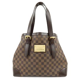 Borsa a mano Louis Vuitton Damier Hampstead MM Tote Bag Brown N51204