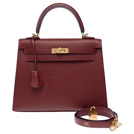 Hermès Borsa HERMES Kelly 25 in Pelle Rossa - 104044
