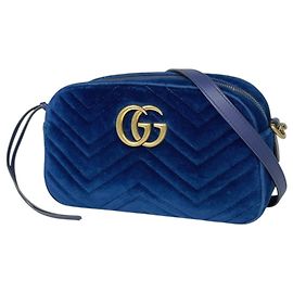Borsa a tracolla Gucci GG Marmont in velluto