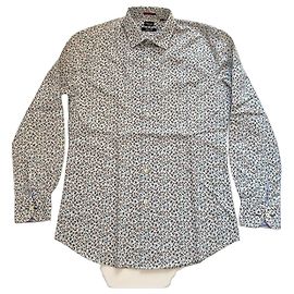 Paul Smith London High Line Baumwollhemd Blau Floral