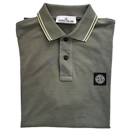 Stone Island Polo maniche corte verde kaki