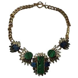 Collana Anton Heunis in malachite e lapislazzuli placcata oro