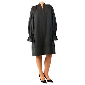 By Malene Birger Ofelianse Midi-Kleid schwarz - Größe UK 14