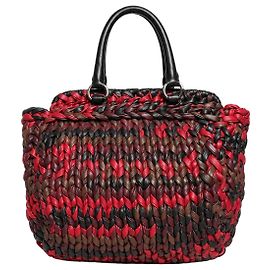 Prada Borsa tote in pelle nappa intrecciata multicolore