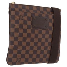 LOUIS VUITTON Damier Ebene Pochette Platt Brooklyn Bag N41100 LV