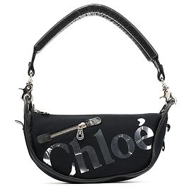 Chloé Borsa a tracolla in tela con logo nera