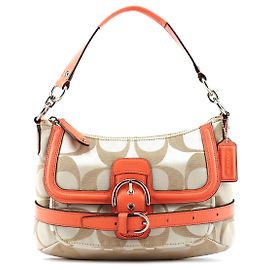 Coach F25289 Borsa 2-Way Signature Soho Beige Coral Pink