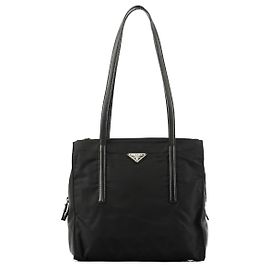 Prada Borsa Tote 1995 Black Tessuto Trend Nappa Nylon