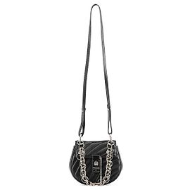 Chloé Drew 2-Way Crossbody Bag aus schwarzem Leder