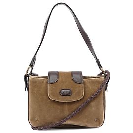 Chloé Borsa a tracolla 2 vie in velluto oliva