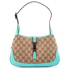 Gucci Borsa a tracolla GG Jackie Beige Turquoise 01147