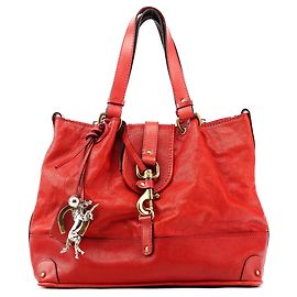 Chloé Borsa Tote Kerala Horse Charm in pelle rossa