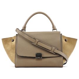 Céline Trapeze 2-Way Tasche aus taupefarbenem Leder