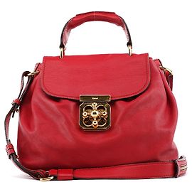 Chloé Borsa 2-Way Elsie in pelle rossa
