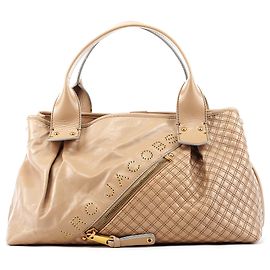 Marc Jacobs Borsa Tote Irina con borchie in pelle beige