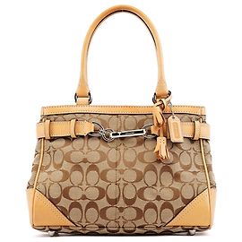Coach Borsa Tote 8K06 Beige Tan Signature Hamptons