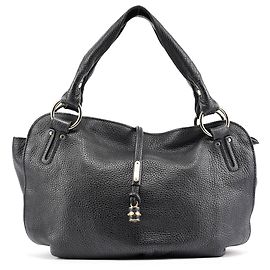 Céline Borsa a spalla Bittersweet in pelle nera