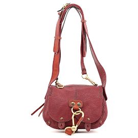 Chloé Burgunder Leder Satchel Bag Herbst 2005