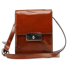 Miu Miu Borsa a tracolla in pelle marrone con patta