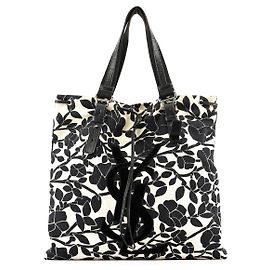 Yves Saint Laurent Borsa Tote YSL in tela floreale