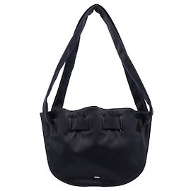 Gucci Borsa a tracolla in raso nero con coulisse