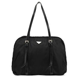 Prada Borsa Tote in Nylon Tessuto Vitello nera