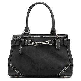 Coach Borsa Tote Hamptons Signature Nera F08K06