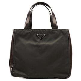 Prada Borsa Tote in Tessuto Spazzolato Military Green