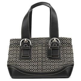 Coach Borsa Tote Soho Signature Grey Black F10927
