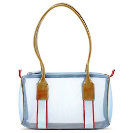 Miu Miu Mini borsa Boston tricolore in rete blu Primavera 1999