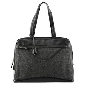 Prada Borsa Tote Sport B9423 Grey Black in lana e pelle