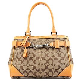 Coach Borsa a mano FS8K06 Beige Tan Signature Canvas