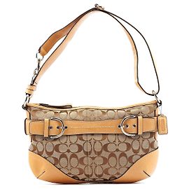 Coach F07077 Borsa Soho 2-Way in tela Signature Beige Tan