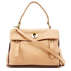 Yves Saint Laurent Borsa 2-Way Muse Two in pelle beige