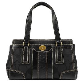 Coach 11626 Borsa Tote Turnlock in tela Signature nera