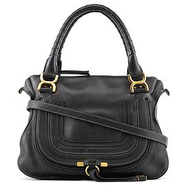 Chloé Borsa Marcie 2-Way in pelle nera
