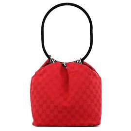 Gucci Borsa a tracolla 1999 Red GG Canvas con manico ad anello