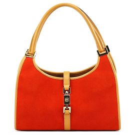 Gucci 002 1068 Borsa a tracolla Jackie in camoscio Orange Tan
